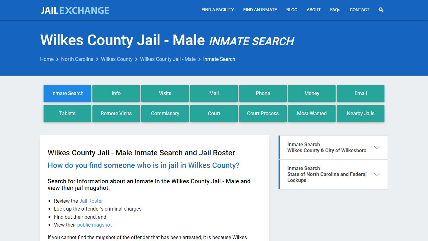 Inmate Search: Roster & Mugshots - Wilkes County Jail - Male, NC